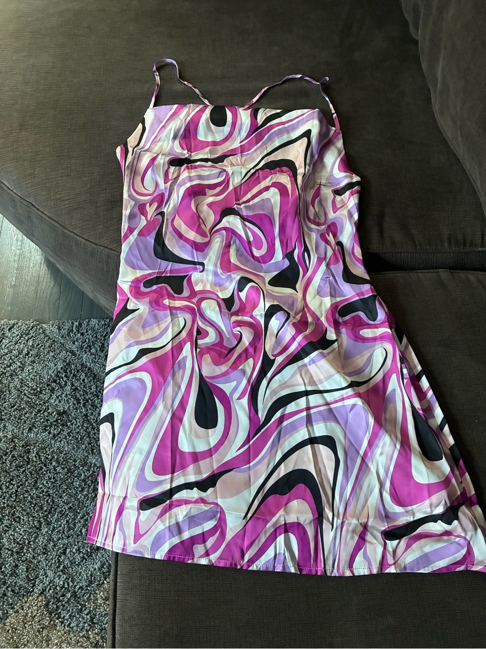 Cupshe Pink Purple Swirl Mini Dress